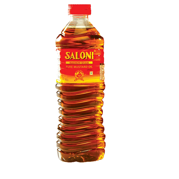 Saloni Mustard Oil 1 LTR bottle Pure Kachchi Ghani Mustard Oil