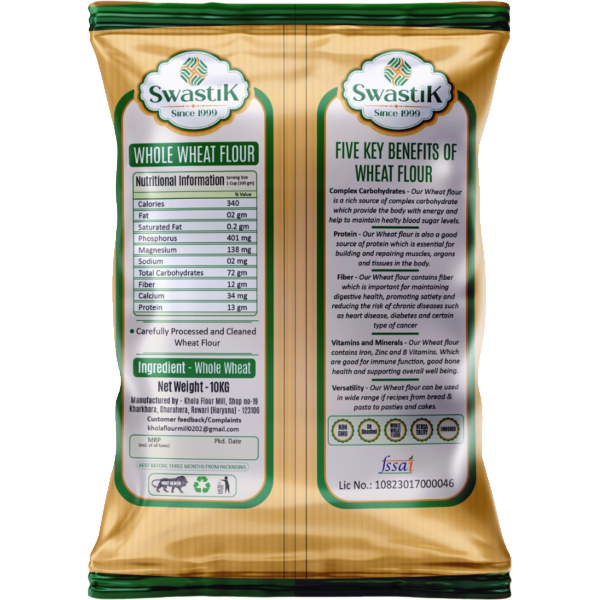 Swastik Whole Wheat Chakki Fresh Atta 5KG (5 kg) - Image 2