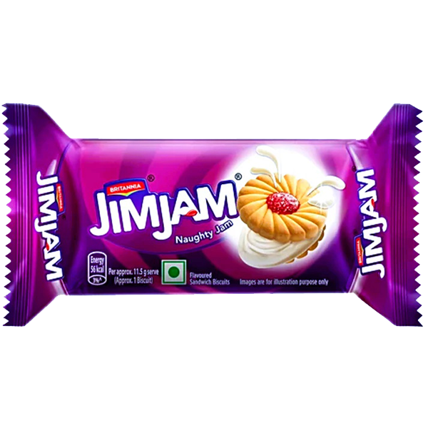 Britannia JimJam Naughty Jam Biscuits 57g Pack