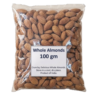 Almond 100g premium quality whole almonds for healthy snacking and cooking