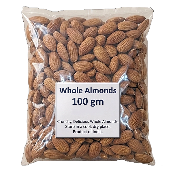 Almond 100g premium quality whole almonds for healthy snacking and cooking
