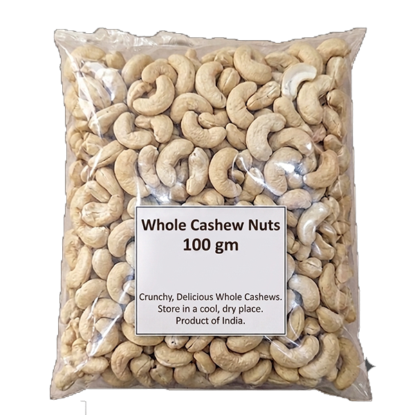 Cashew Nuts 100g premium quality whole cashews for healthy snacking and cooking