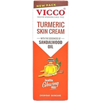 Vicco Turmeric Ayurvedic Skin Cream With Sandalwood Oil, 15 g