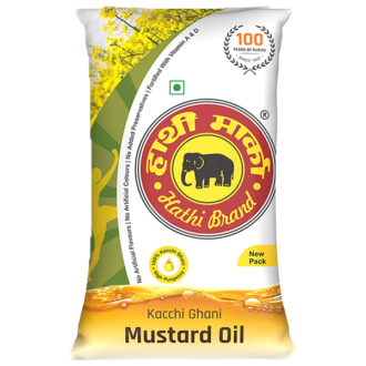 Hathi Elephant Marka Kacchi Ghani Mustard Oil 1 L