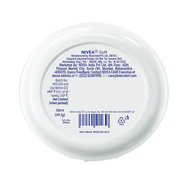 NIVEA Soft Light Moisturizer For Face, Hand & Body 50ml