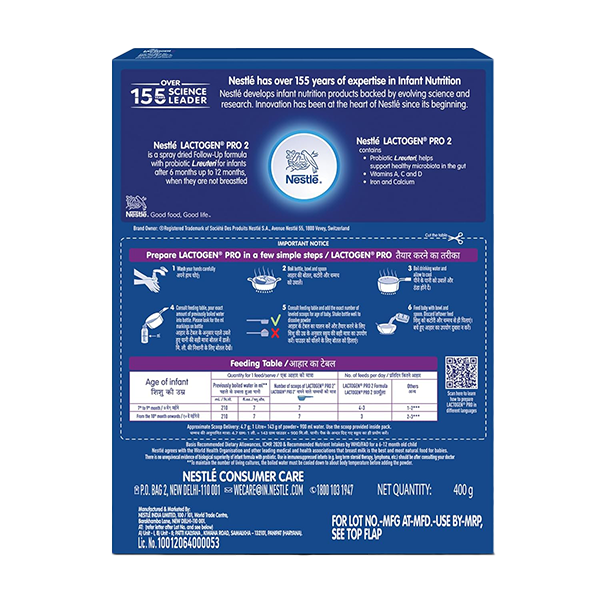 Lactogen Pro 2 Powder, Follow-Up Formula - Image 2