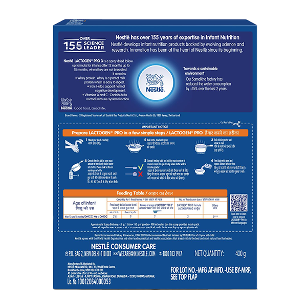 Lactogen Pro 3, Follow-Up Formula With Iron - Image 2